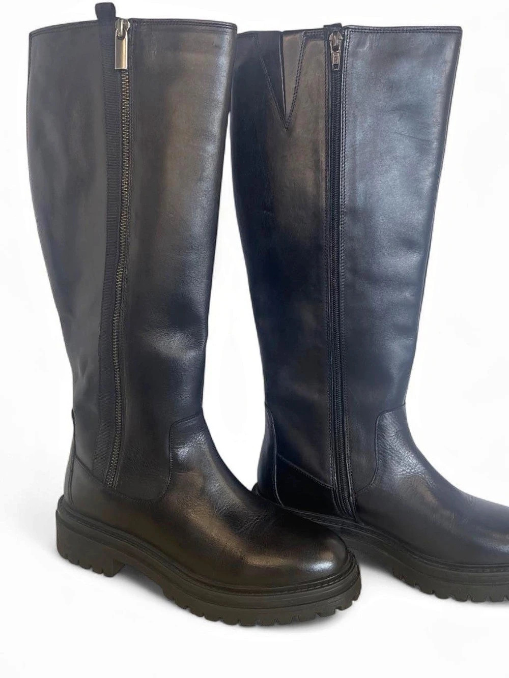 GEOX Respira Women's Black Tall Leather Boots